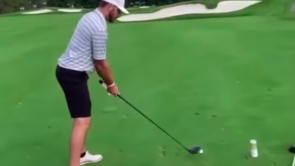 Was this player penalised for this EXTRAORDINARY double-hit?